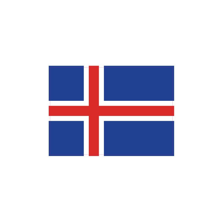 Autocollant Drapeau Iceland Islande sticker flag