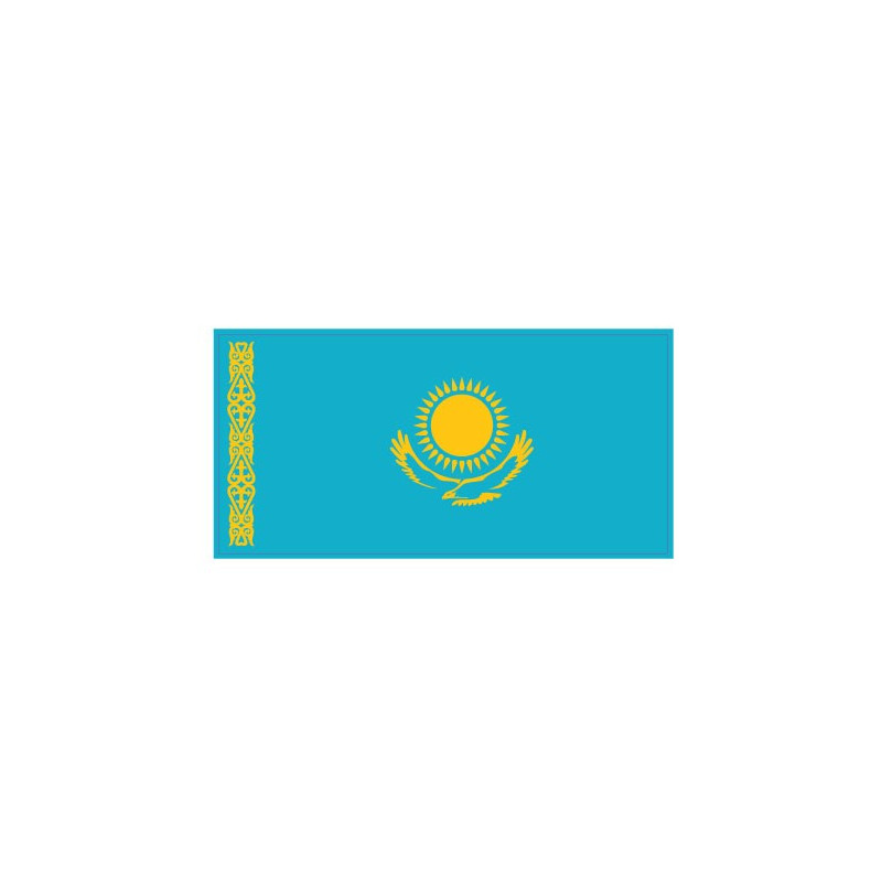 Autocollant Drapeau Kazakhstan Kazakstan  sticker flag