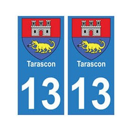 13 Tarascon ville autocollant plaque