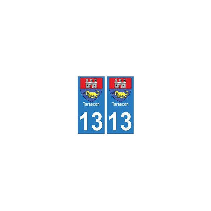 13 Tarascon ville autocollant plaque