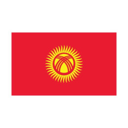 Autocollant Drapeau Kyrgyzstan Kirghizistan sticker flag