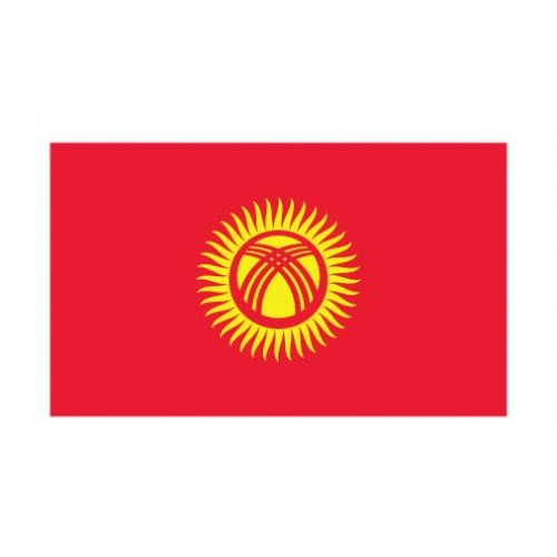 Autocollant Drapeau Kyrgyzstan Kirghizistan sticker flag