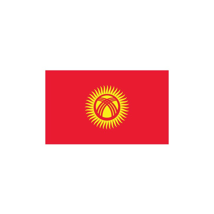 Autocollant Drapeau Kyrgyzstan Kirghizistan sticker flag