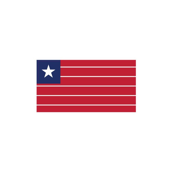 Autocollant Drapeau Liberia Libéria sticker flag