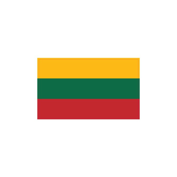 Autocollant Drapeau Lithuania Lituanie sticker flag