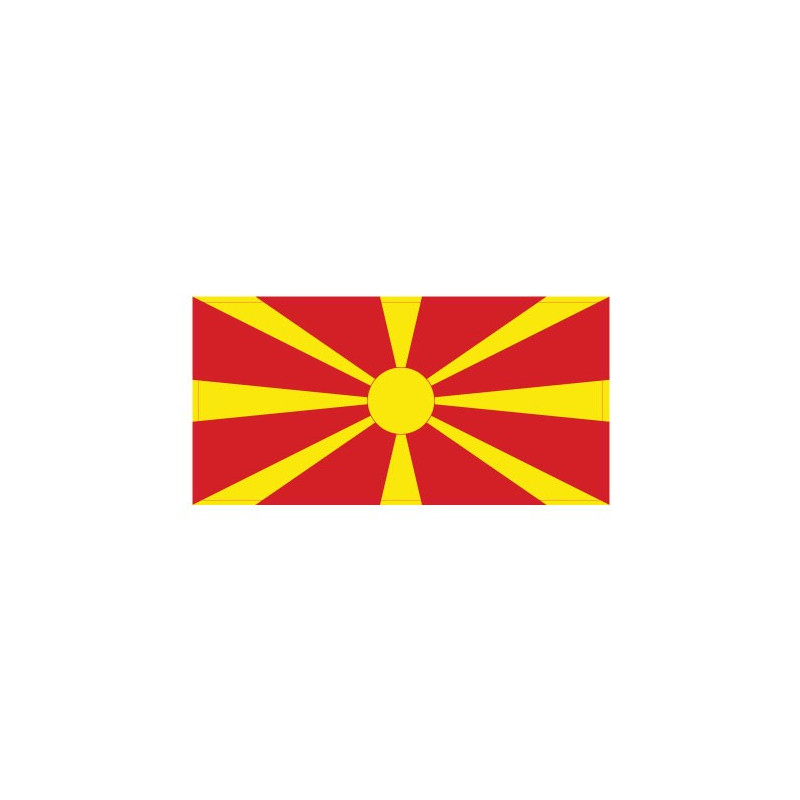 Autocollant Drapeau Macedonia Macédoine sticker flag