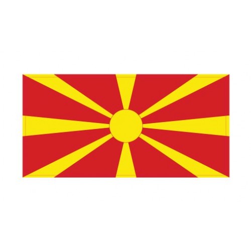 Autocollant Drapeau Macedonia Macédoine sticker flag