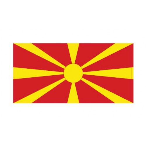 Autocollant Drapeau Macedonia Macédoine sticker flag