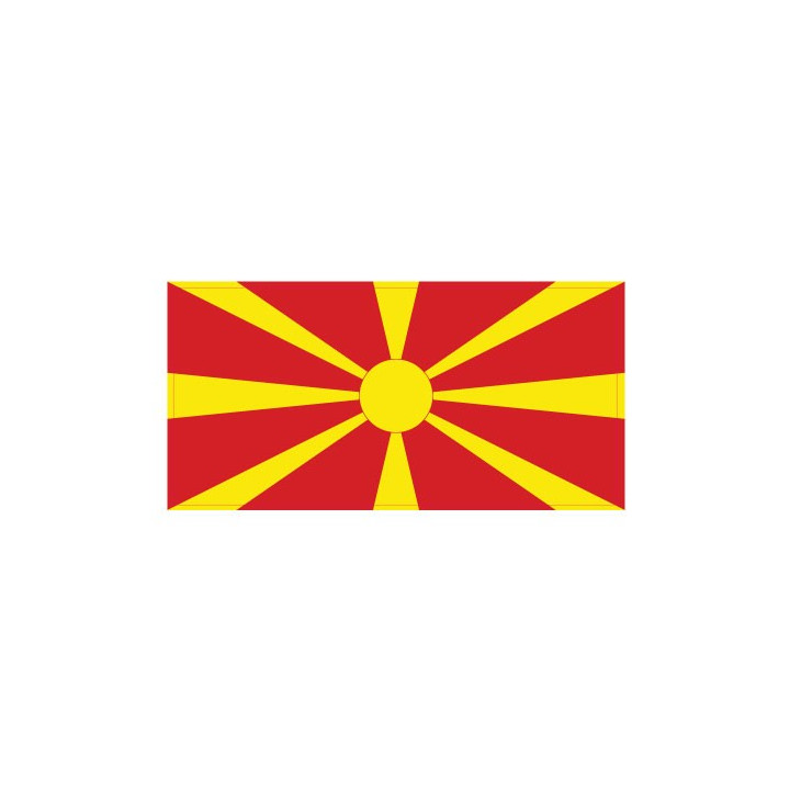 Autocollant Drapeau Macedonia Macédoine sticker flag