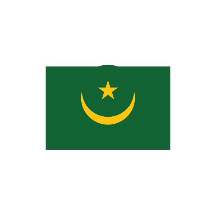 Autocollant Drapeau Mauritania Mauritanie sticker flag