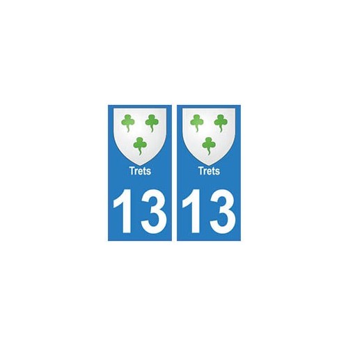 13 Trets ville autocollant plaque