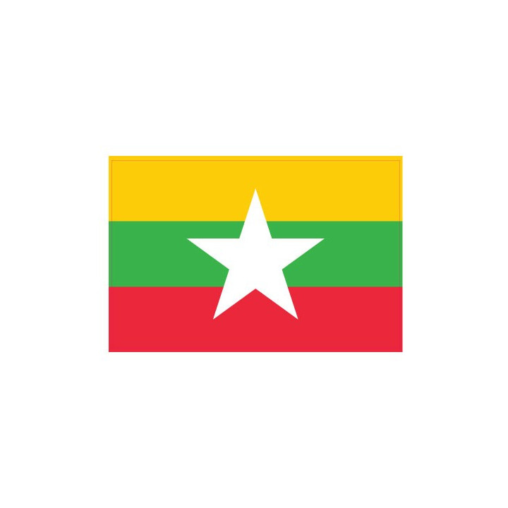 Autocollant Drapeau Myanmar sticker flag