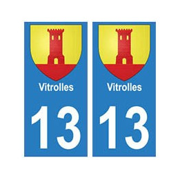 13 Vitrolles ville autocollant plaque
