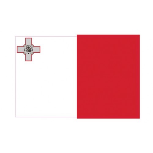 Autocollant Drapeau Malta Malte sticker flag