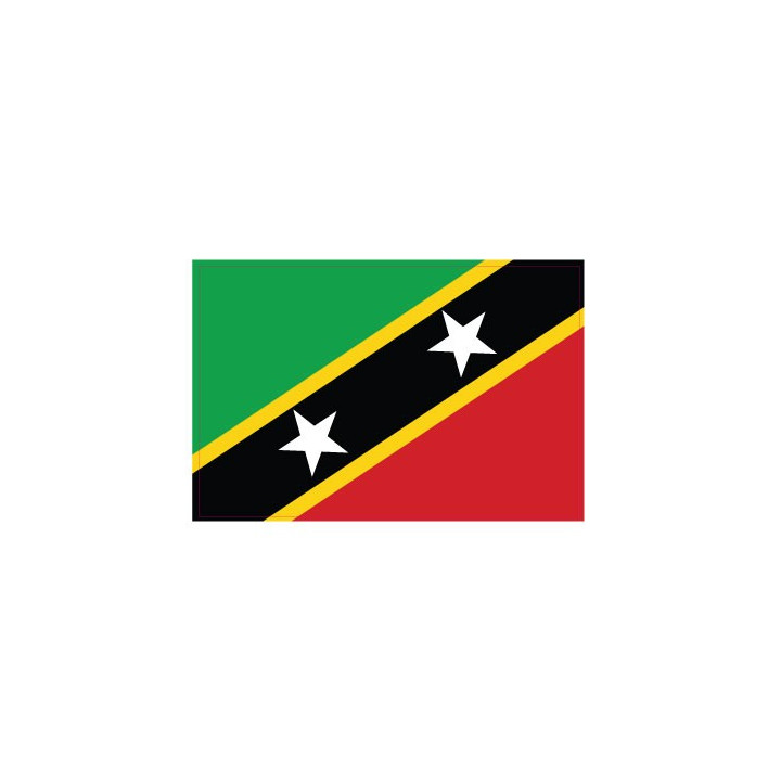 Autocollant Drapeau Saint Kitts and Nevis Saint-Kitts-et-Nevis sticker flag