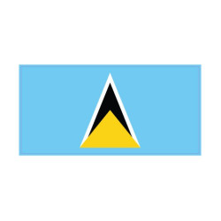 Autocollant Drapeau Saint Lucia Sainte Lucie sticker flag