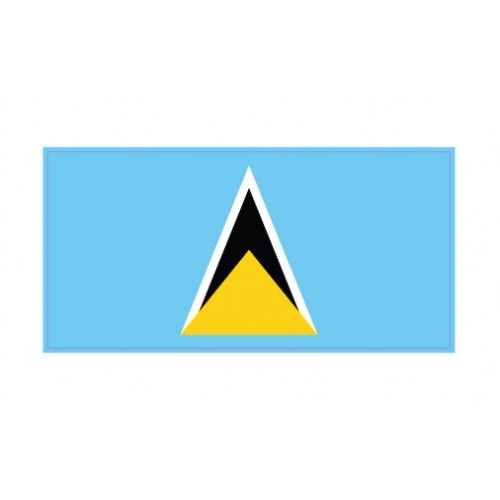 Autocollant Drapeau Saint Lucia Sainte Lucie sticker flag