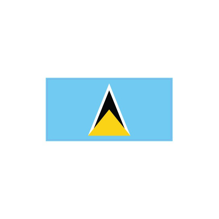 Autocollant Drapeau Saint Lucia Sainte Lucie sticker flag