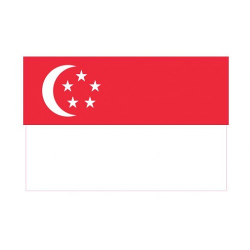 Autocollant Drapeau Singapore Singapour sticker flag