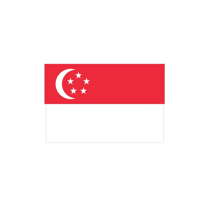 Autocollant Drapeau Singapore Singapour sticker flag