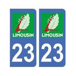 23 Creuse autocollant plaque