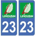 23 Creuse autocollant plaque