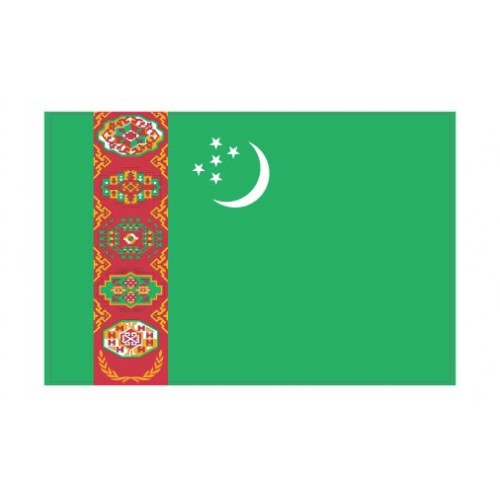 Autocollant Drapeau Turkmenistan Turkménistan sticker flag