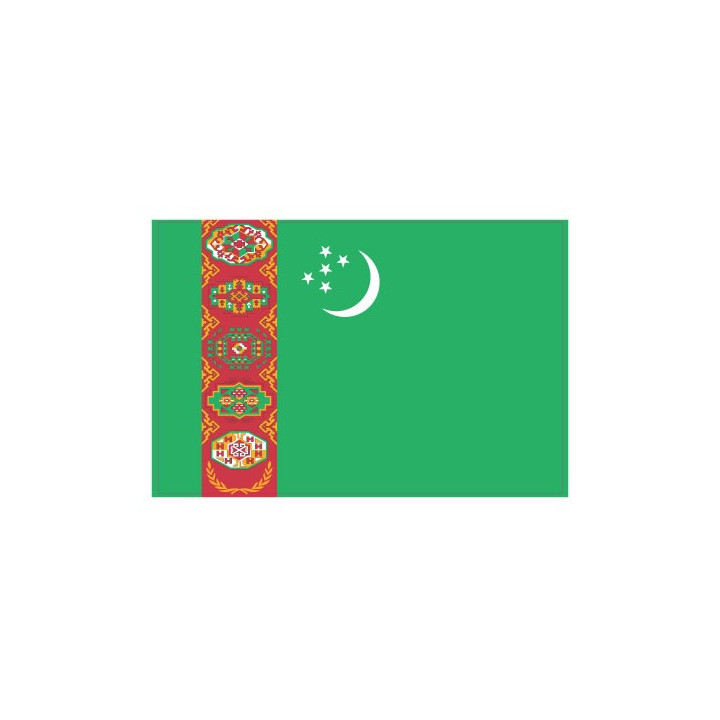 Autocollant Drapeau Turkmenistan Turkménistan sticker flag