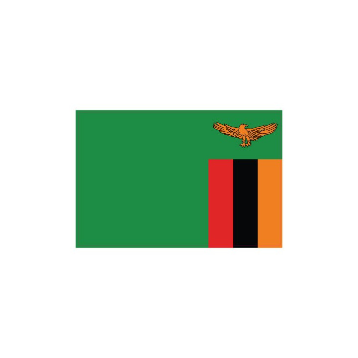 Autocollant Drapeau Zambia Zambie sticker flag