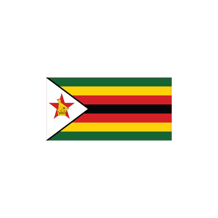 Autocollant Drapeau Zimbabwe sticker flag
