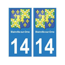 14 Blainville-sur-Orne ville autocollant plaque