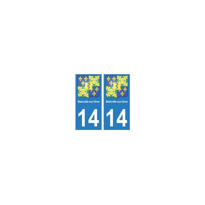 14 Blainville-sur-Orne ville autocollant plaque