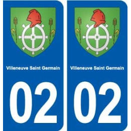 02 Villeneuve-Saint-Germain blason ville autocollant plaque sticker