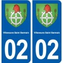 02 Villeneuve-Saint-Germain blason ville autocollant plaque sticker