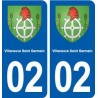 02 Villeneuve-Saint-Germain blason ville autocollant plaque sticker