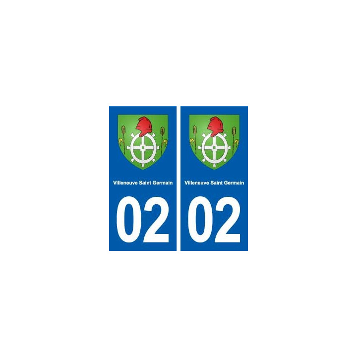 02 Villeneuve-Saint-Germain blason ville autocollant plaque sticker