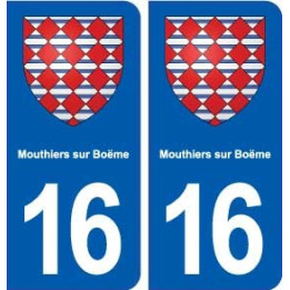 16 Mouthiers sur Boëme blason ville autocollant plaque sticker