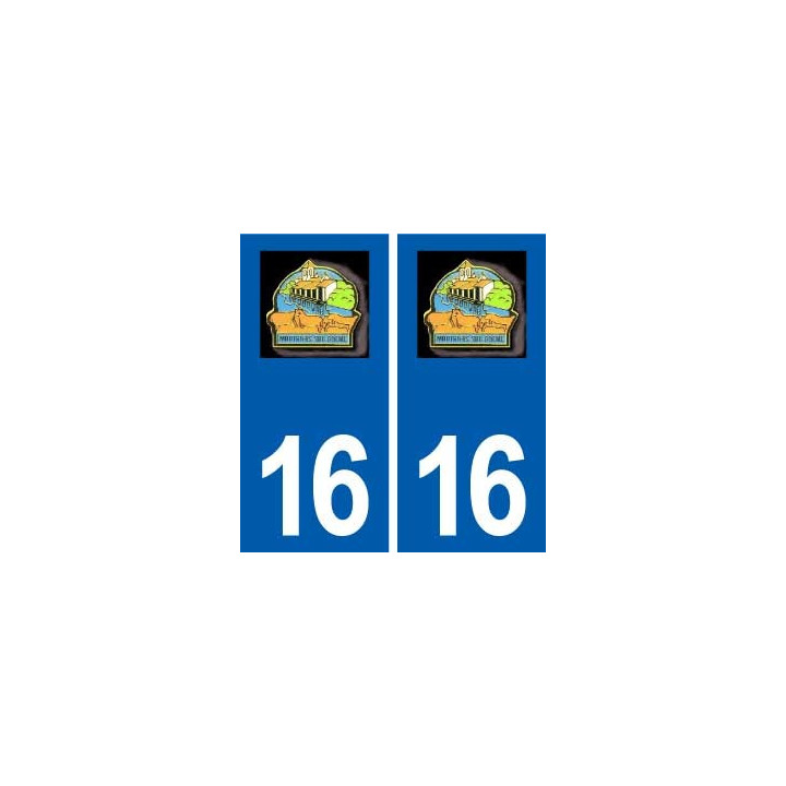 16 Mouthiers sur Boëme logo ville autocollant plaque sticker