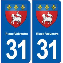 31 Rieux-Volvestre blason ville autocollant plaque stickers