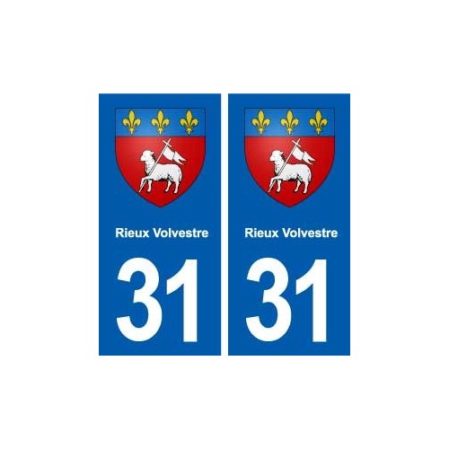 31 Rieux-Volvestre blason ville autocollant plaque stickers