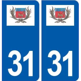 31 Rieux-Volvestre logo ville autocollant plaque stickers
