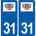 31 Rieux-Volvestre logo ville autocollant plaque stickers