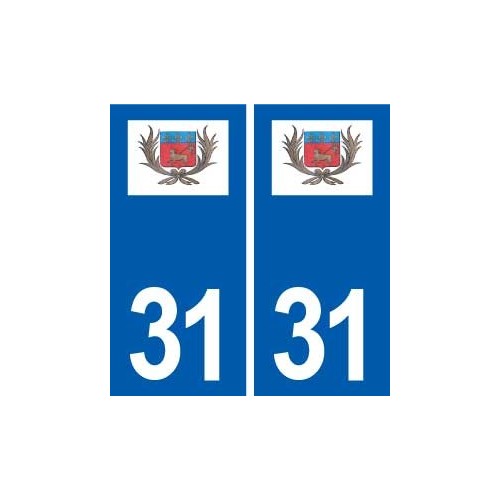 31 Rieux-Volvestre logo ville autocollant plaque stickers