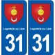 31 Lagardelle-sur-Lèze blason ville autocollant plaque stickers