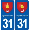 31 Lagardelle-sur-Lèze blason ville autocollant plaque stickers