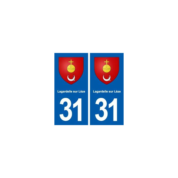 31 Lagardelle-sur-Lèze blason ville autocollant plaque stickers