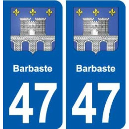 47 Barbaste blason autocollant plaque stickers ville