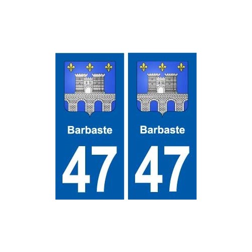 47 Barbaste blason autocollant plaque stickers ville