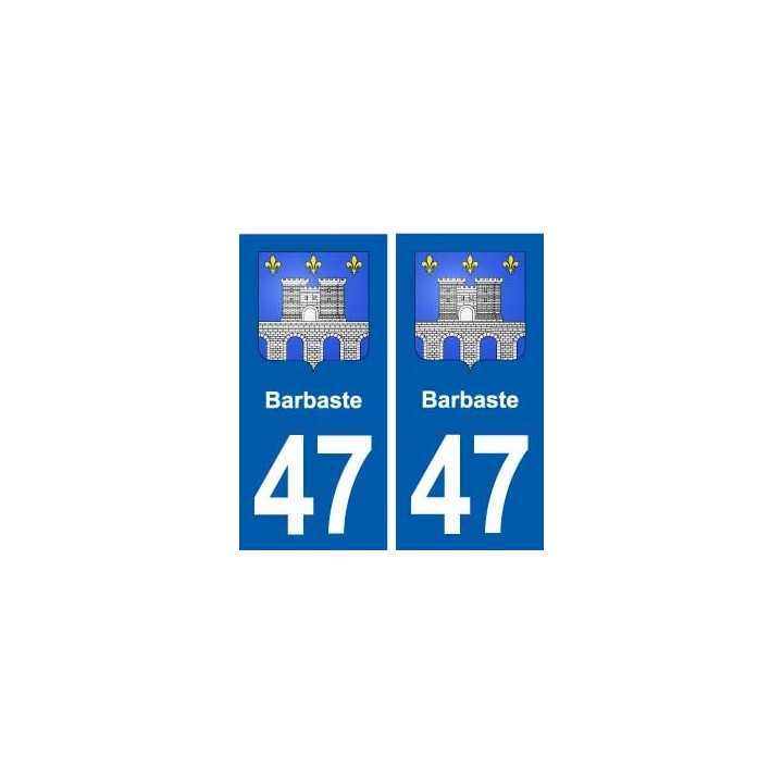 47 Barbaste blason autocollant plaque stickers ville