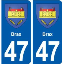 47 Brax blason autocollant plaque stickers ville
